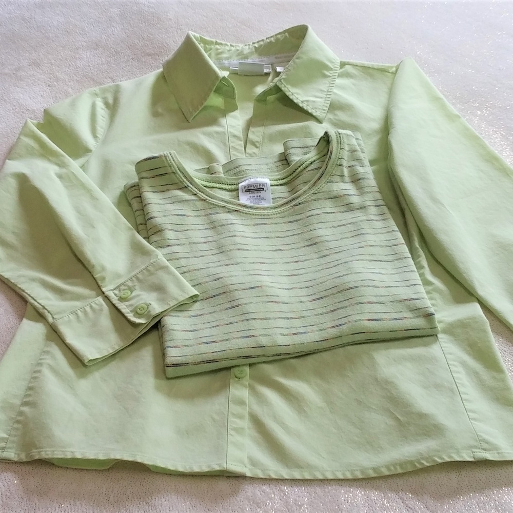 Mint Green Blouse & Shell Set - Picture 2 of 8
